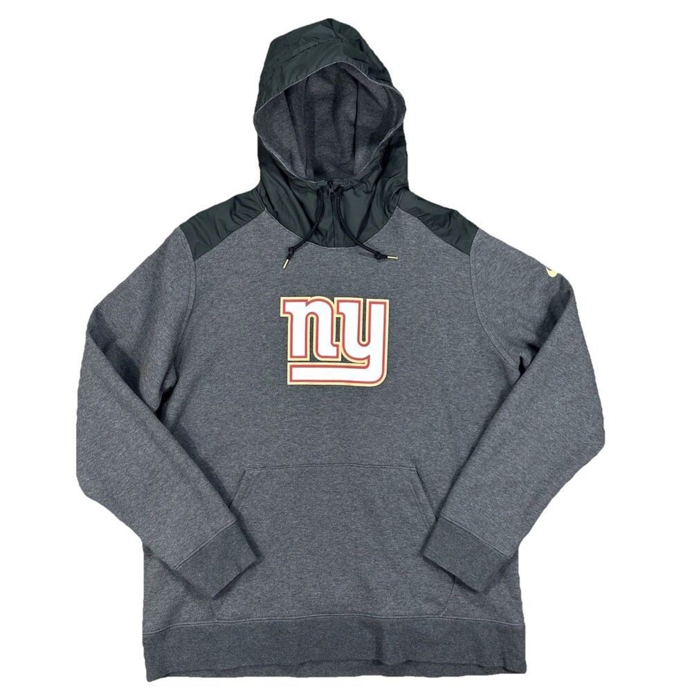 Nike New York Giants Championship Drive Gold Hybrid Hoodie Charcoal Gray Sz 2XL